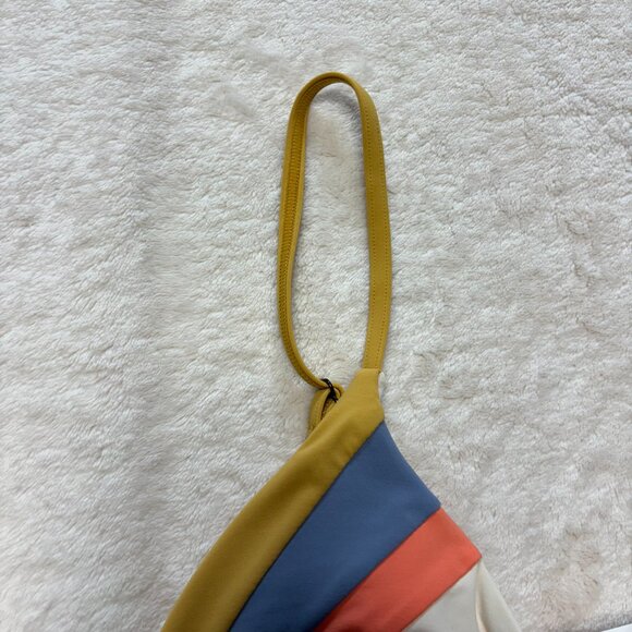 NWT Ripcurl Womens Bikini Top Small Melting Waves Fixed Triangle Cream Beach - Picture 4 of 11